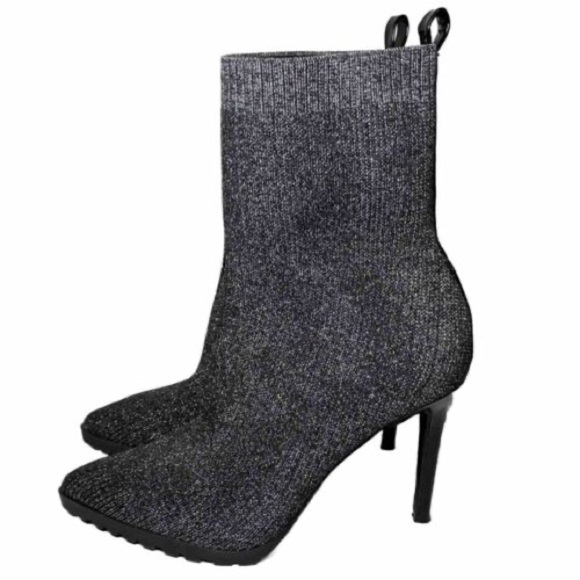 Mix No. 6 Sparkled Sock Bootie Black Heel size 7 - Picture 2 of 7
